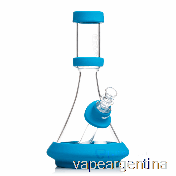 Vaso Grav Deco En Silicona Transparente + Vape Azul Descartable